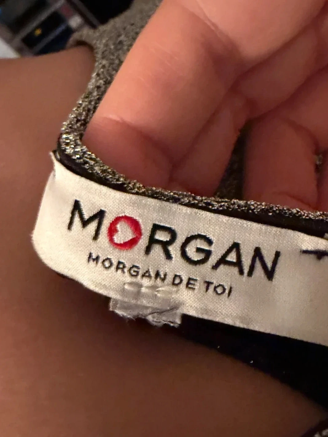 Vestido Morgan plateado con recortes de lurex 40 – photo 6